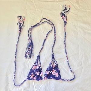 Acacia swimwear Blue Island Orchid tunnels top